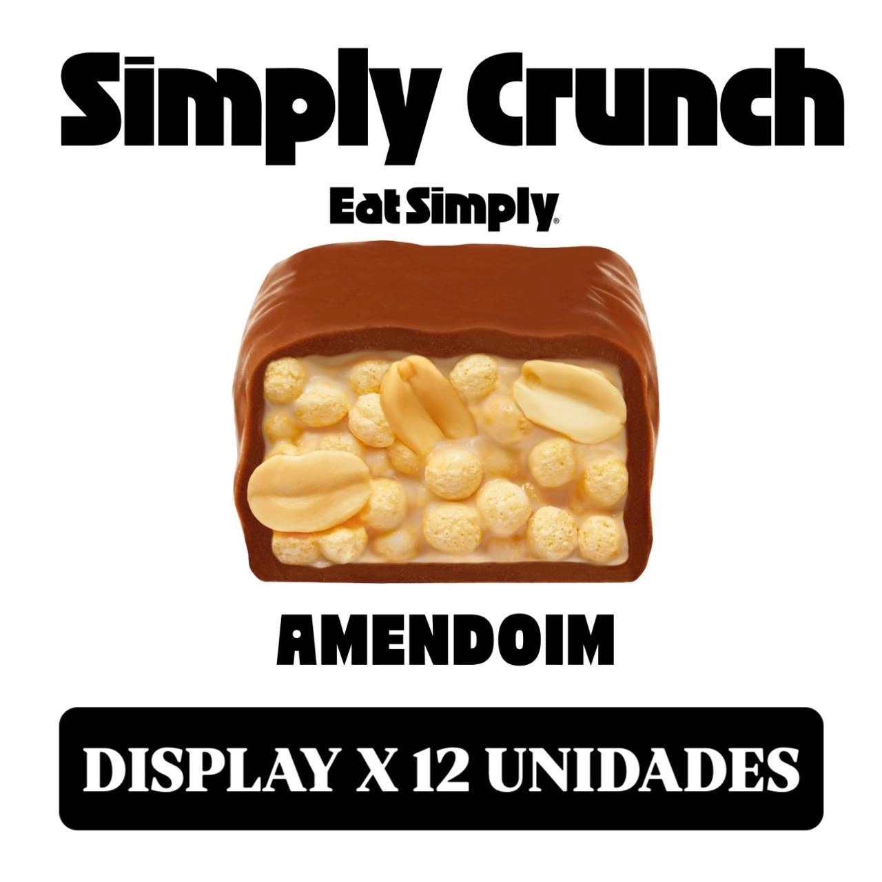 Display - Simply Crunch Barra de Proteína Sabor Amendoim (12x45g)