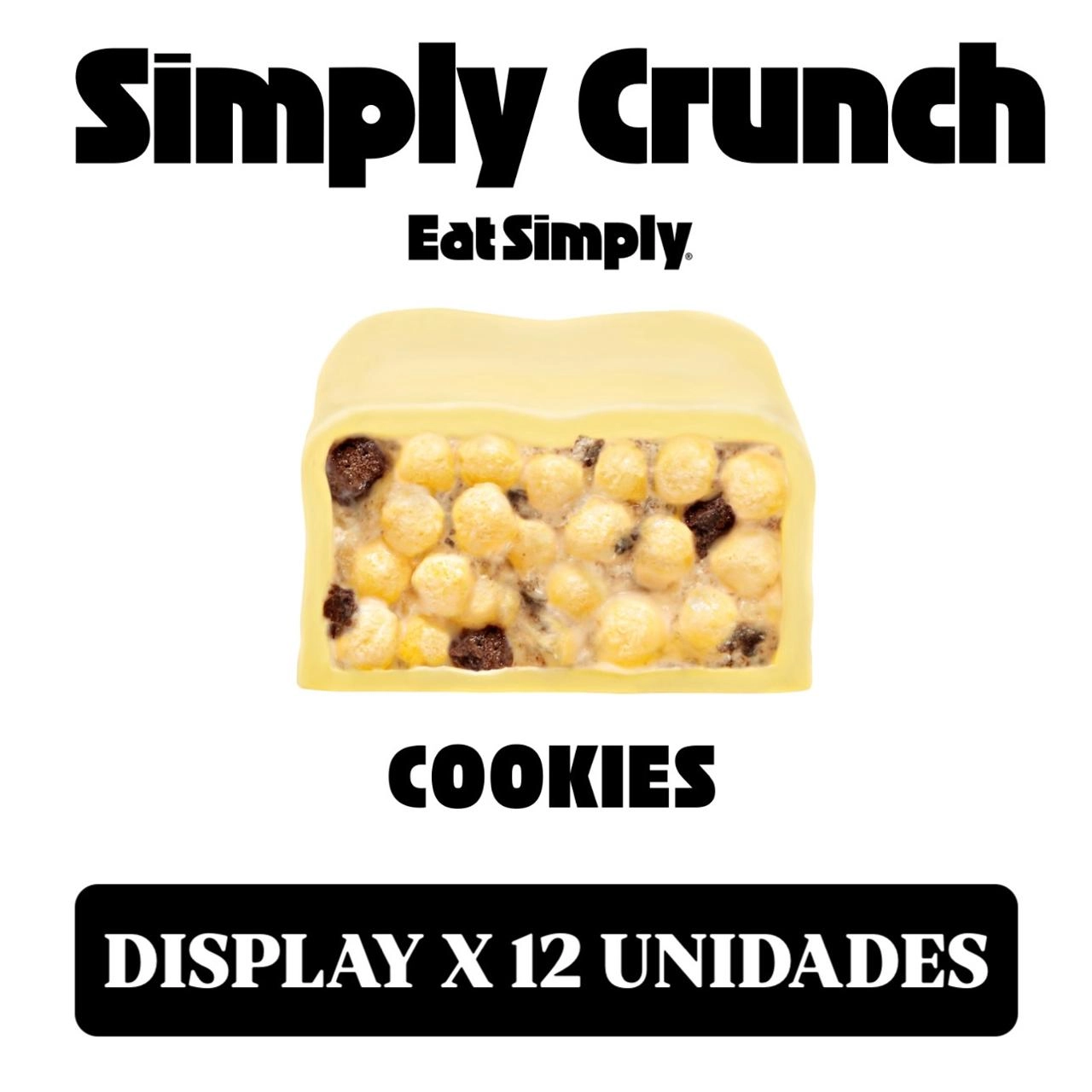 Display - Simply Crunch Barra de Proteína Sabor Cookies (12x45g)
